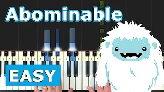 Abominable - Beautiful Life - Piano Tutorial Easy (Bebe Rexha)