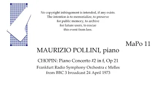 MAURIZIO POLLINI  1973  CHOPIN Concerto #2  Live  c Melles   FRANKFURT