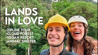 Costa Rica VLOG - Our Day at Lands in Love Resort: Zipline Tour, Dog Walking, and Vegan Hotel