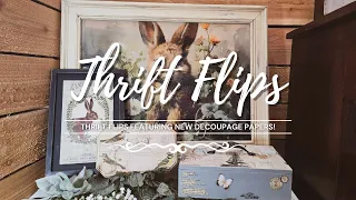 Thrift Flips • Trash to Treasure • Upcycles Featuring Decoupage Papers Thrift Flips • Upcycled Decor