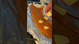 Sea trout cooking with lemon and garlic butter 😋