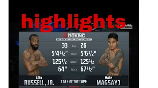 Magsayo vs Russell jr highlights