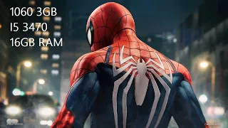 Marvel's Spider Man Remastered  | All settings |  1060 3gb i5 3470 16gb ram ddr3