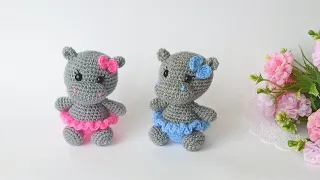 🌸 BEAUTIFUL and SIMPLE! 🌸How to crochet HIPPO