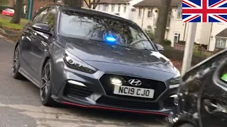 Kent Police Unmarked Hyundai i30 at traffic stop.