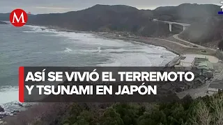 Cámara meteorológica capta momento del terremoto en Japón