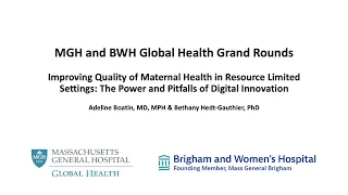 Improving Quality of Maternal Health in Resource Limited Settings