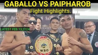 Reymart Gaballo vs Phaipharob kokietgym fight highlights.
