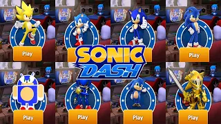 Sonic Dash - MOVIE SUPER SONIC VS SONIC BABY SONIC MOVIE SONIC CLASSIC SONIC EXCALIBUR SONIC