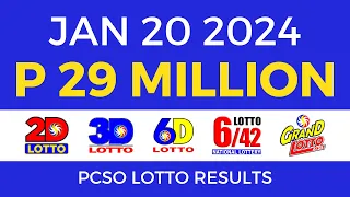 Lotto Result January 20 2024 9pm PCSO