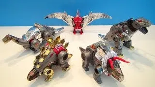 TRANSFORMERS G1 DINOBOTS COLLECTION VIDEO REVIEW WITH GRIMLOCK, SWOOP, SLUDGE, SLUG, AND SNARL