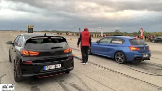 Hyundai i30 N vs BMW M135i drag racing 1/4 mile 🚦🚗  - 4K