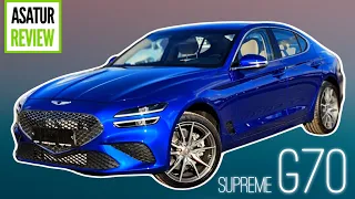 🇷🇺 КОРЕЙСКИЙ КОНКУРЕНТ БМВ 3: Обзор GENESIS G70 SUPREME 2.0 197 / Генезис Г70 СУПРИМ 2,0 бенз 2022