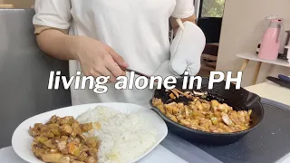 living alone in the Philippines : work hard, pay bills, cook for myself 👩🏼‍💻