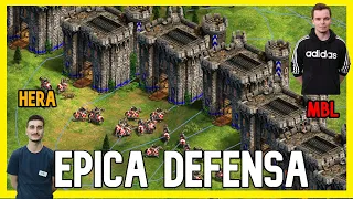 EPICA DEFENSA CON LINEA DE CASTILLOS DE ELITES AGE OF EMPIRES 2