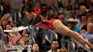 Suni Lee battles back to finish fourth all-around at 2024 U.S. Championships | NBC Sports