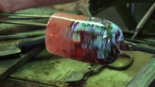 Murano Glass Millefiori Tumbler Making in Venice Italy