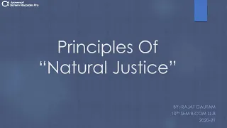 Origin & Principles Of Natural Justice | Doctrine Of Bias | Audi Alteram Partem | Reasoned Decision