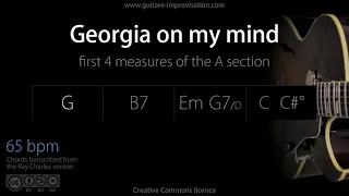 Georgia On My Mind (first 4 measures) : Backing Track