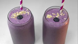 HOW TO MAKE THE BEST BLUEBERRY BANANA SMOOTHIE FOR WEIGHT GAIN | 900+ CALORIE | HEALTHY RECIPES