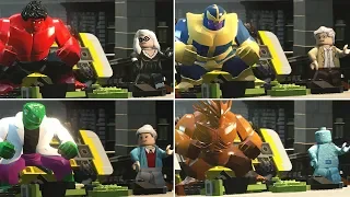 All New Funny Characters Hulk Smash w/ Big-Fig Characters in LEGO Marvel Super Heroes Cutscenes