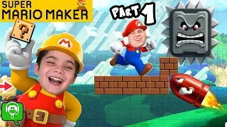 MARIO MAKER Wii Obstacle Course Challenge Part 1 on HobbyKidsGaming