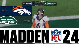 Madden 24 Zach Wilson Broncos Vs Jets (Madden 25 Updated Roster)