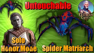 BG3 HM solo: Spider Matriarch. No haste, no surprise, no damage taken, no problem!