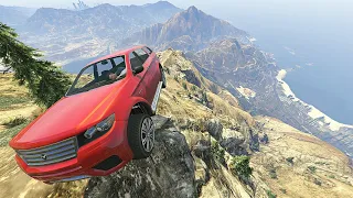 GTA 5 - Cars VS Mount Chiliad CRASH COMPILATION Ep.10