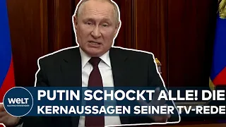 WLADIMIR PUTIN SCHOCKT ALLE: Das sind die Kernaussagen seiner TV-Rede in Russland I WELT News