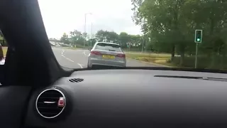 audi rs3 nearly crashed full throttle sound