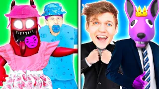 LankyBox KIDS Turn Into ADULTS & PARENTS Challenge In Garten of BanBan!? (FUNNY MOMENTS)