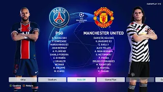 PES 2021 - PSG vs Manchester United - UEFA Champions League UCL - Gameplay PC - Neymar vs Covani