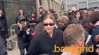 Gigi Hadid spotted exiting Miu Miu show at Fashion Week in Paris, France