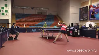 Troshneva - Noskova.Quarterfinale.Russian National table tennis championship 2018.FHD