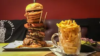 THE KITCHEN SINK BURGER CHALLENGE RECORD & October Q&A Highlights | The Chronicles of Beard