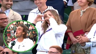 Love is in the air at Wimbledon. Stefanos Tsitsipas and Paula Badosa are sending ♥️ love each other