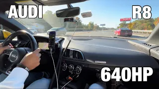 CRAZY Audi R8 Straight Piped Pov Drive