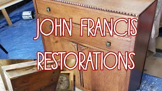 Total Restoration Of An Antique Oak Sideboard