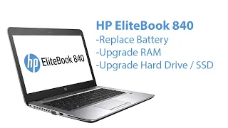 HP EliteBook 840 - Replace or Upgrade the Battery, RAM, Hard Drive / SSD in 5 minutes!