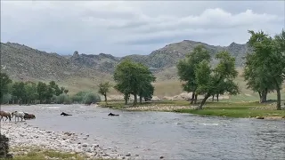 Хэсэг адуу гол гарч буй нь. Богдын гол Завхан аймаг