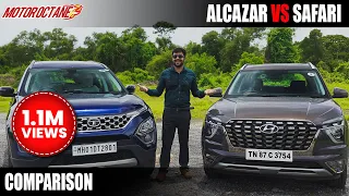 Tata Safari vs Hyundai Alcazar Comparison - Most Detailed Ever