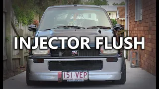 E85 Daihatsu Mira Injector Flush!