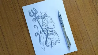 Drawing Lord Shiva | Happy Maha Shivratri #mahashivratri #lordshiva #shorts #shortvideo