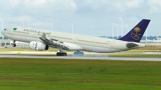 Saudia A333 (HZ-AQ23) Landing+Departure at Munich Airport!