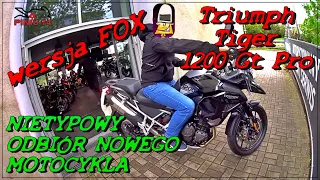 Triumph Tiger 1200 GT Pro -wersja FOX | Nietypowy odbiór nowego motocykla | MotoVlog