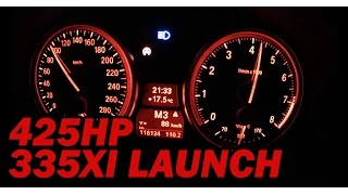 425HP BMW 335xi Launch 0-100 km/h & 2nd Gear Pulls