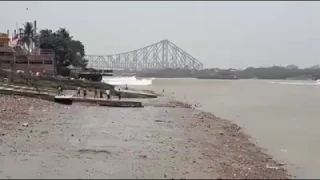 Huge Tide Strom on Hoogley River | Ganga River | Kolkata | Howrah Bridge