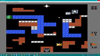 Battle City. Stage 12. Old game. Games-Dendy. Retro game.