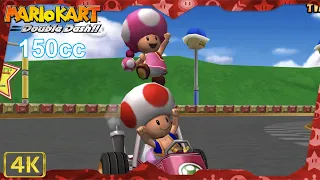 Mario Kart: Double Dash!! for Gamecube ⁴ᴷ Full Playthrough (All Cups 150cc, Toad & Toadette)